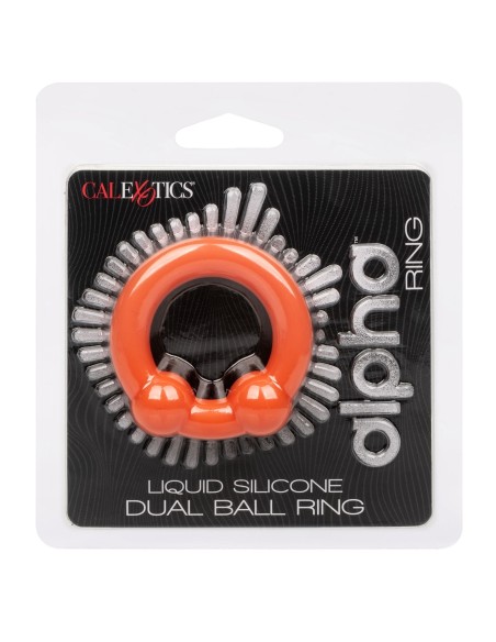 Cockring Alpha Dual Ball 37mm Orange | FetishXplore