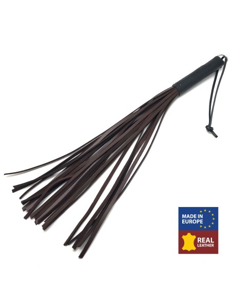 Martinet Lanières en Cuir Marron 50cm | FetishXplore