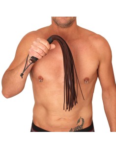Martinet Lanières en Cuir Marron 50cm | FetishXplore 2