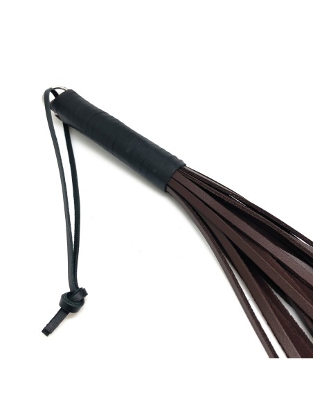 Martinet Lanières en Cuir Marron 50cm | FetishXplore