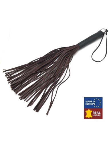 BROWN LEATHER HANDKERCHIEF - 50cm