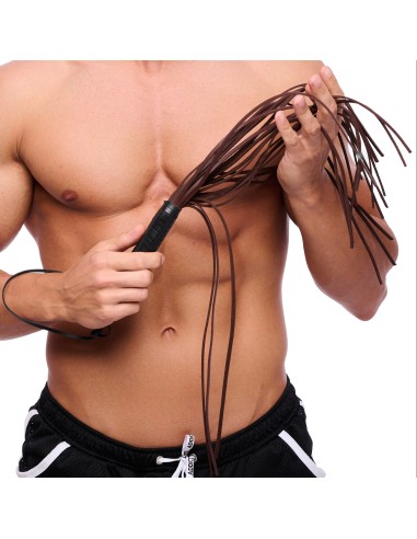 Martinet Brins en Cuir Marron 50cm | FetishXplore