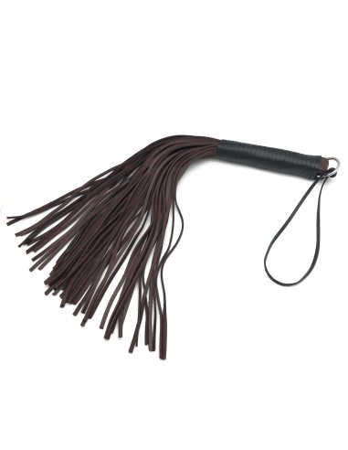 BROWN LEATHER HANDKERCHIEF - 50cm