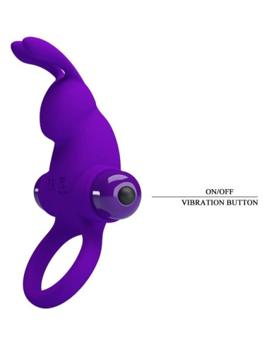 Cockring Rabbit Pretty Love 10 Vibrations Violet | FetishXplore