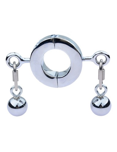 Metal Ballstretcher with Testicle Balls M 32mm - Height 20mm - Weight 485g Silver plated