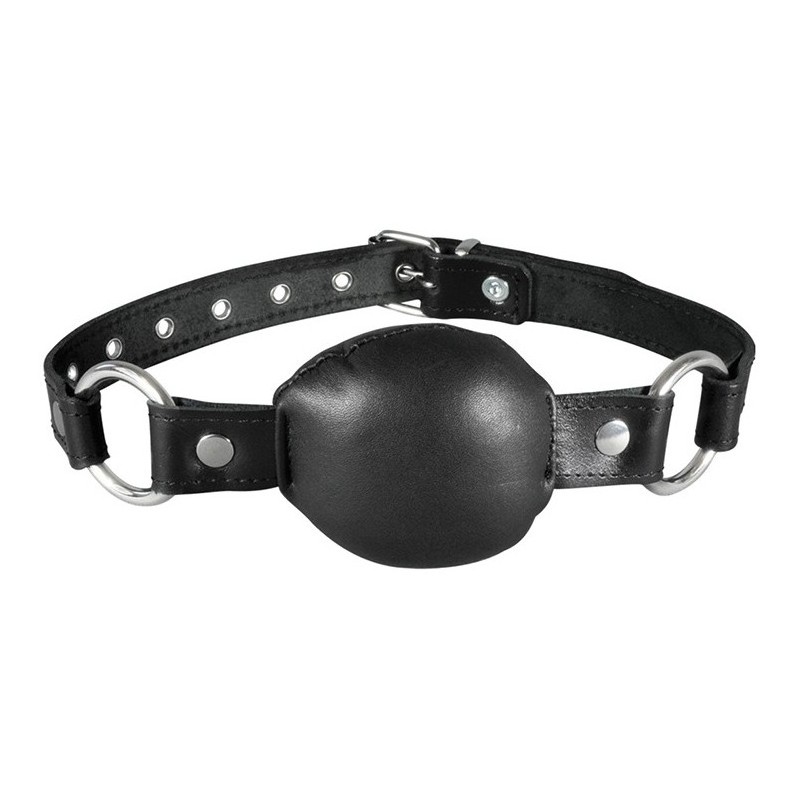 Leather gag SIlence Gag Black
