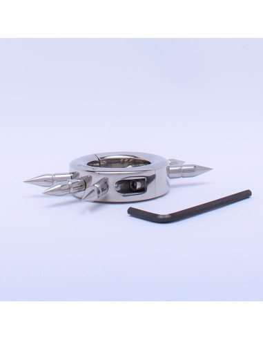 Ballstretcher en Métal avec Pointes CBT 38mm 280g | FetishXplore