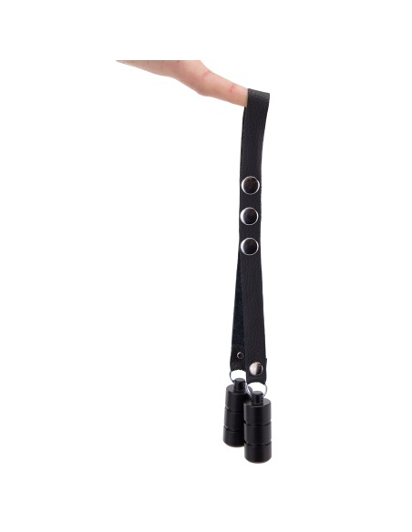 Ballstretcher Cuir avec Poids 2x100g  The Red| FetishXplore