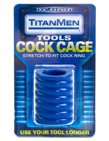 Ballstretcher Cock Cage 50mm Bleu | FetishXplore