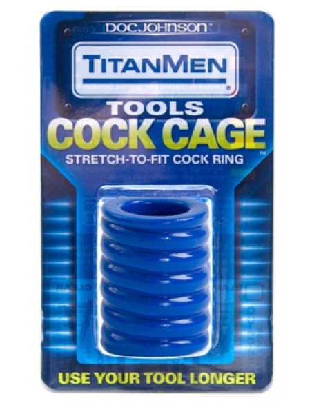 Ballstretcher Cock Cage 50mm Bleu | FetishXplore