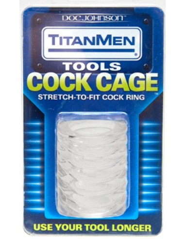 Ballstretcher Cock Cage 50mm Transparent | FetishXplore