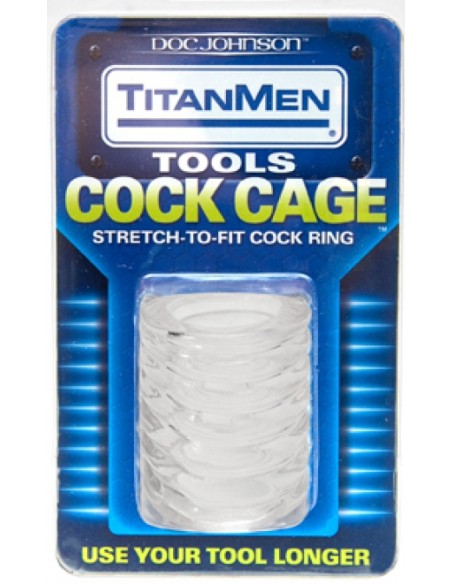 Ballstretcher Cock Cage 50mm Transparent | FetishXplore
