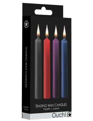 Lot de 4 Mini Bougies SM Wax Multicolore | FetishXplore
