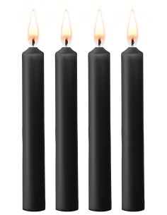 Lot de 4 Mini Bougies SM Wax Noire | FetishXplore