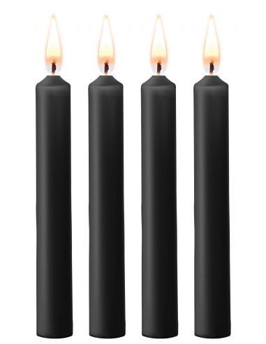 Lot de 4 Mini Bougies SM Wax Noire | FetishXplore