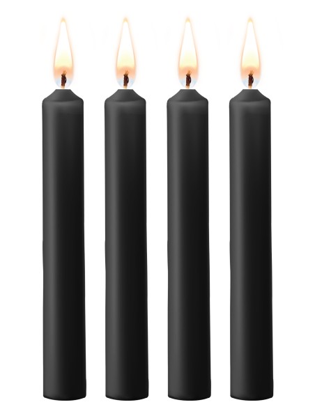 Lot de 4 Mini Bougies SM Wax Noire | FetishXplore