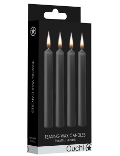 Lot de 4 Mini Bougies SM Wax Noire | FetishXplore 2