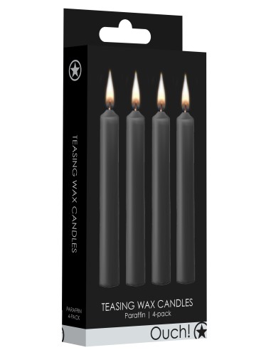 Lot de 4 Mini Bougies SM Wax Noire | FetishXplore