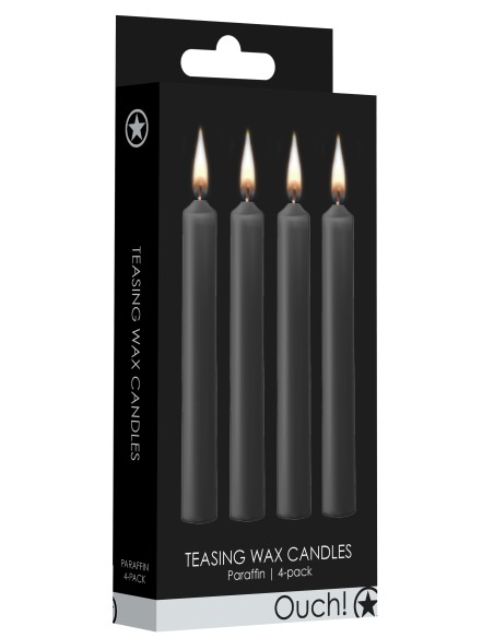 Lot de 4 Mini Bougies SM Wax Noire | FetishXplore