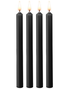 Lot de 4 Bougies SM Teasing Wax Noire | FetishXplore