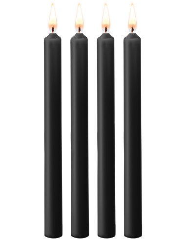 Lot de 4 Bougies SM Teasing Wax Noire | FetishXplore