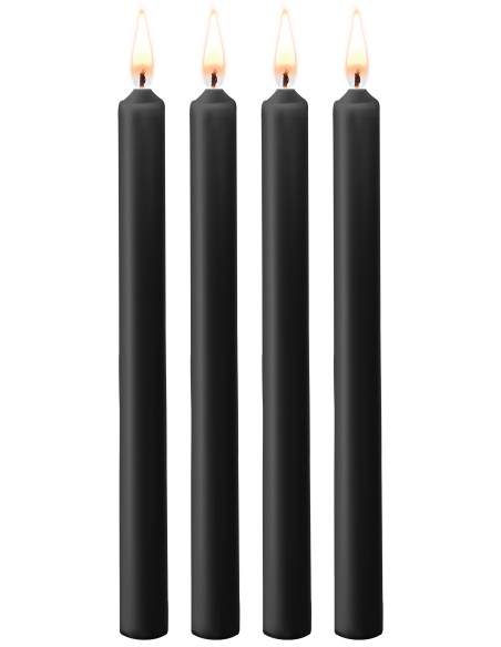 Lot de 4 Bougies SM Teasing Wax Noire | FetishXplore