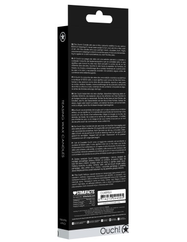 Lot de 4 Bougies SM Teasing Wax Noire | FetishXplore