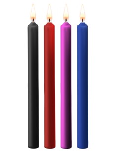 Lot de 4 Bougies SM Teasing Wax Multicolore | FetishXplore