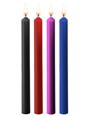 Lot de 4 Bougies SM Teasing Wax Multicolore | FetishXplore