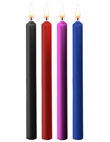 Lot de 4 Bougies SM Teasing Wax Multicolore | FetishXplore