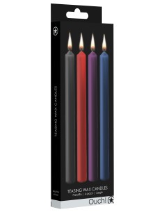 Lot de 4 Bougies SM Teasing Wax Multicolore | FetishXplore 2