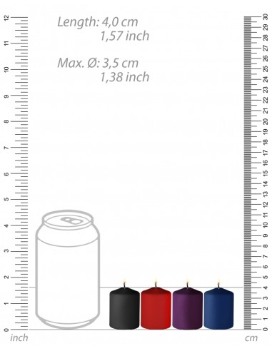 Lot de 4 Bougies Tease Candle Parfums Variés 24g | FetishXplore