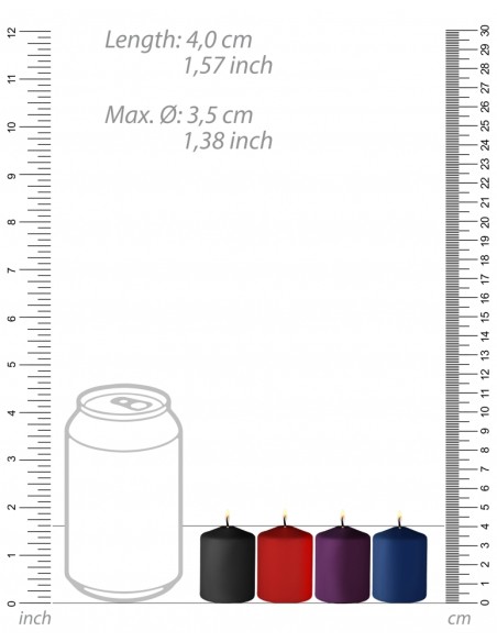 Lot de 4 Bougies Tease Candle Parfums Variés 24g | FetishXplore