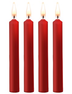 Lot de 4 Mini Bougies SM Wax Rouge | FetishXplore