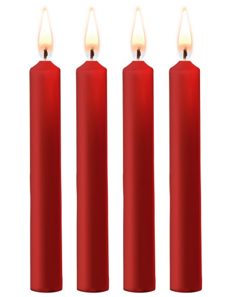 Lot de 4 Mini Bougies SM Wax Rouge | FetishXplore