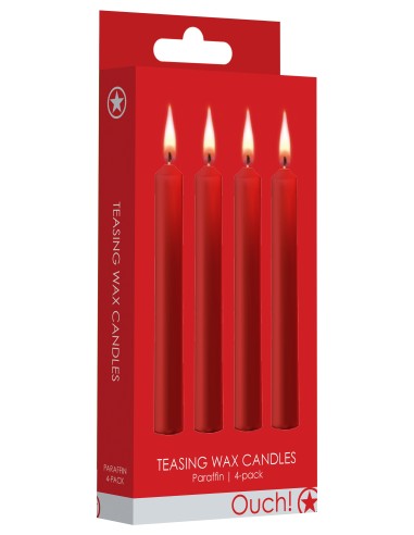 Lot de 4 Mini Bougies SM Wax Rouge | FetishXplore