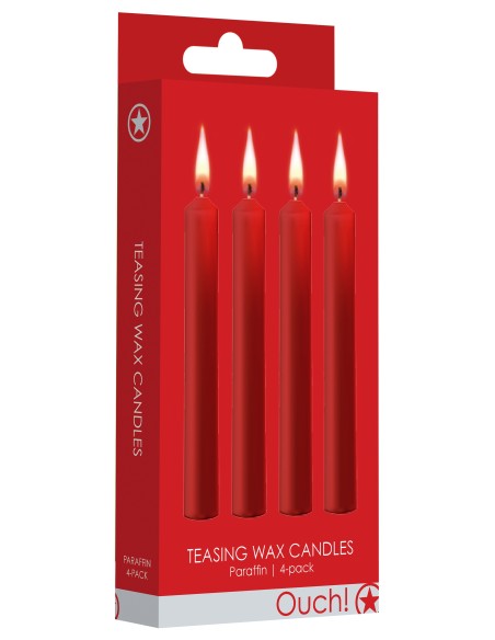 Lot de 4 Mini Bougies SM Wax Rouge | FetishXplore