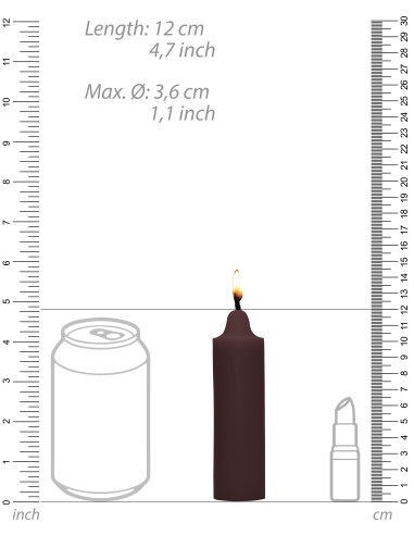 Bougie Wax Arome Chocolat 12cm | FetishXplore