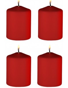 Lot de 4 Bougies Tease Candle Orange Sanguine 24g | FetishXplore