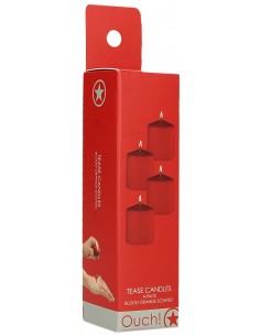 Lot de 4 Bougies Tease Candle Orange Sanguine 24g | FetishXplore 2