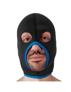 Cagoule Eyes Face Brutus Noire-Bleue | FetishXplore