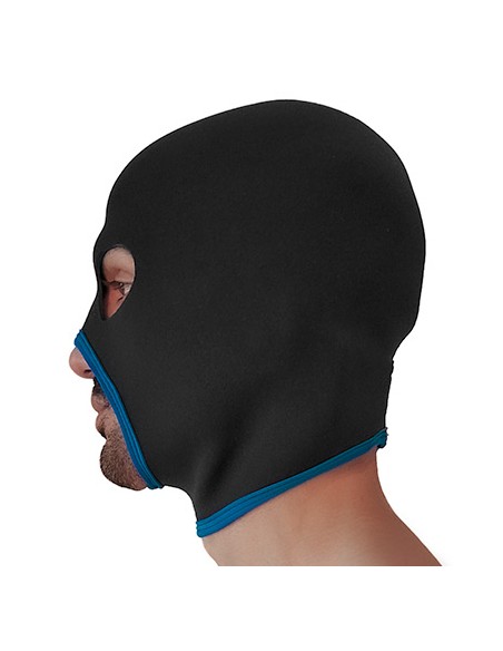 Cagoule Eyes Face Brutus Noire-Bleue | FetishXplore