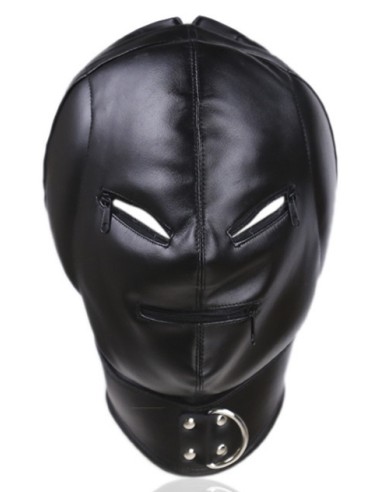Cagoule Thicker Ear Simili Noir | FetishXplore