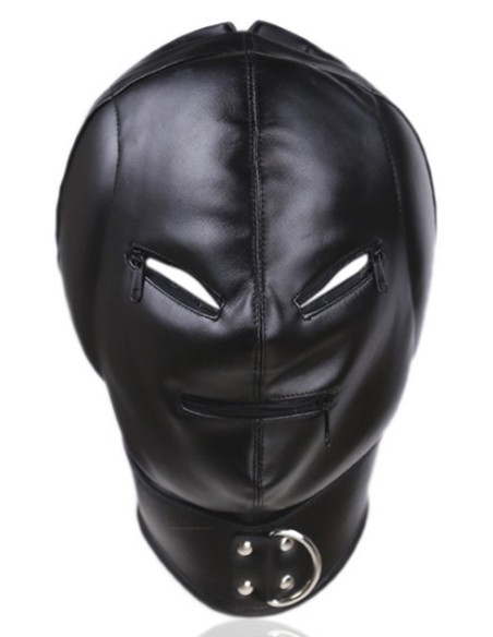 Cagoule Thicker Ear Simili Noir | FetishXplore