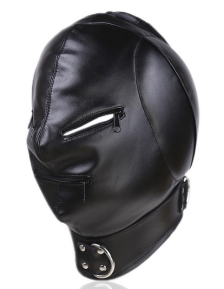 Cagoule Thicker Ear Simili Noir | FetishXplore