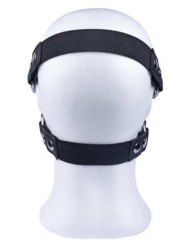 Leather mask with zip