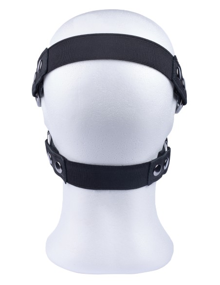 Leather mask with zip