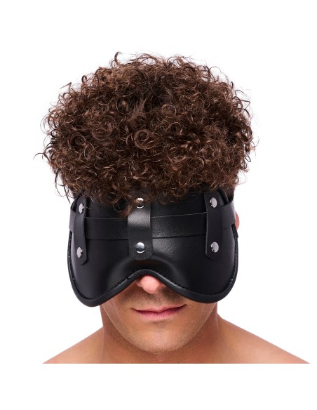 Padded leather mask Blind Up Black
