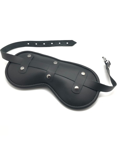 Padded leather mask Blind Up Black