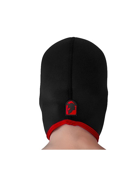 Cagoule Eyes Face Brutus Noire-Rouge | FetishXplore